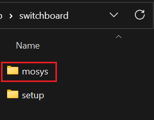 Switchboard MoSys folder
